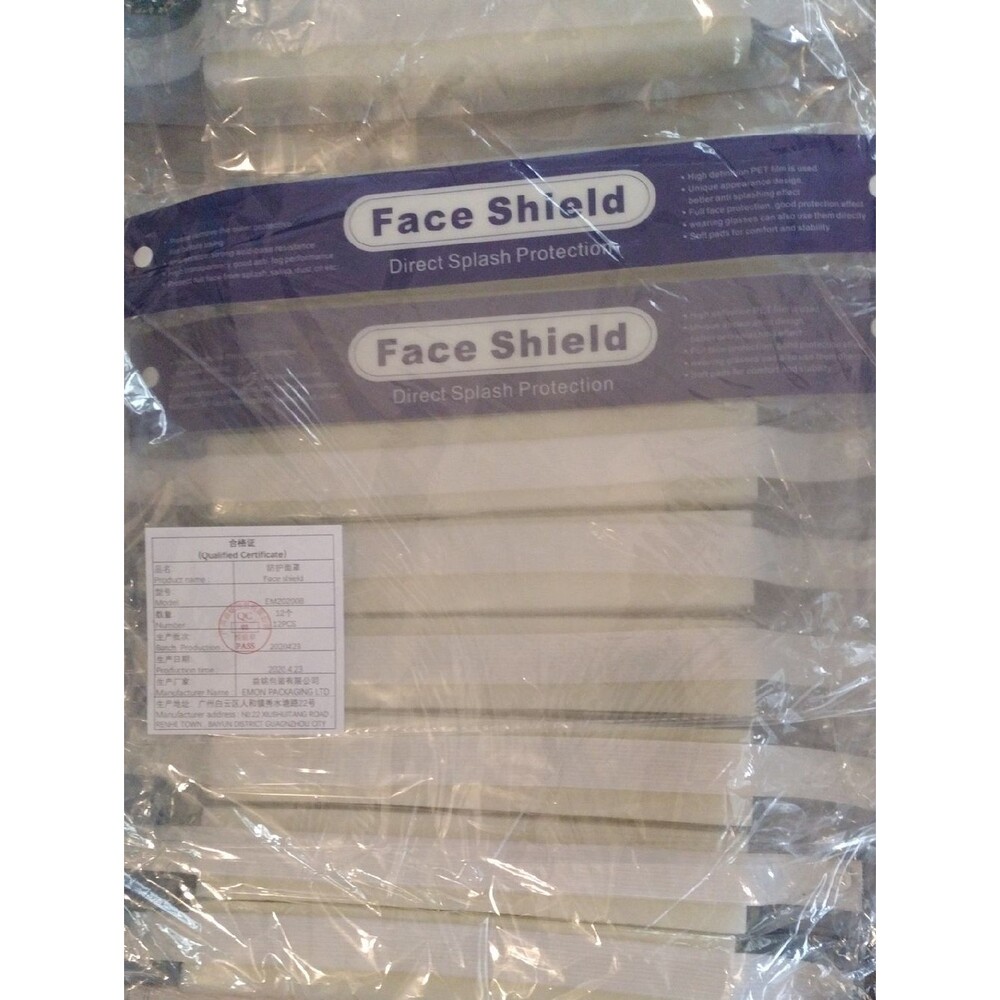 Face Shield Direct Splash Protection - Clear with Blue Band